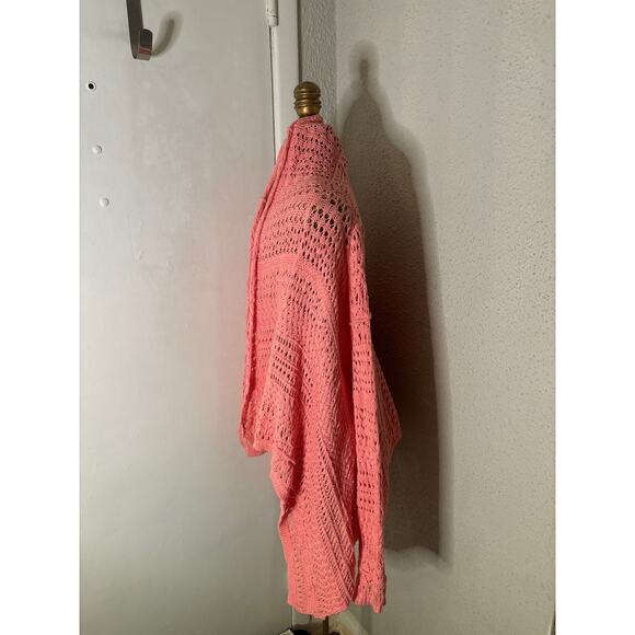 Moda International Pink Long Line Sleeve Cardigan Sweater S Classic Cozycore - Picture 2 of 10